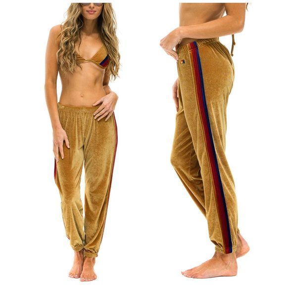 aviator nation velvet sweatpants